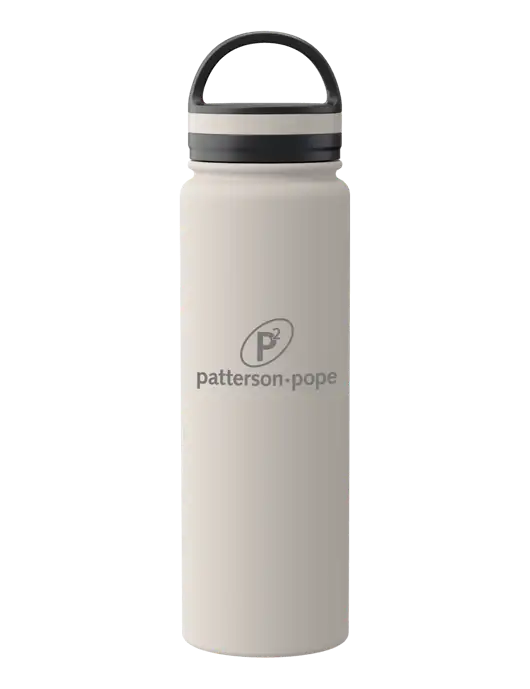 34oz Wide Mouth Stainless Steel Light Taupe Bottle w/P2 Logo