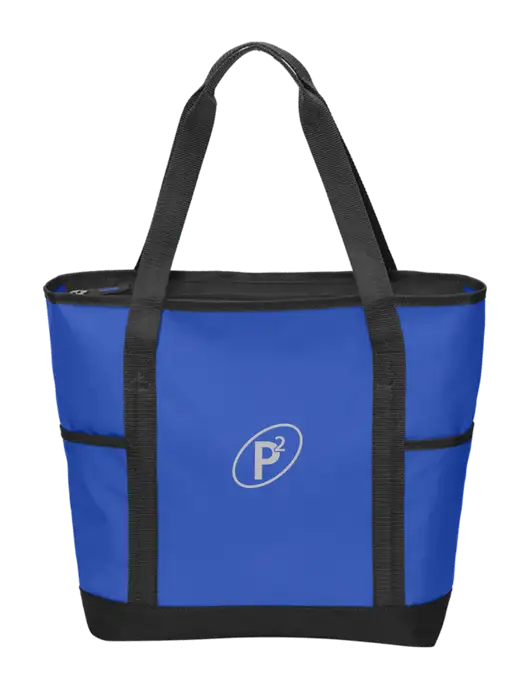 On the Go Royal/Black Tote w/P2 Icon Logo