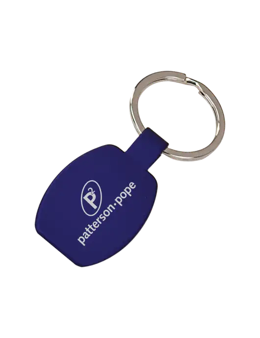 Royal Laserable Rounded Rectangle Keychain w/P2 Logo