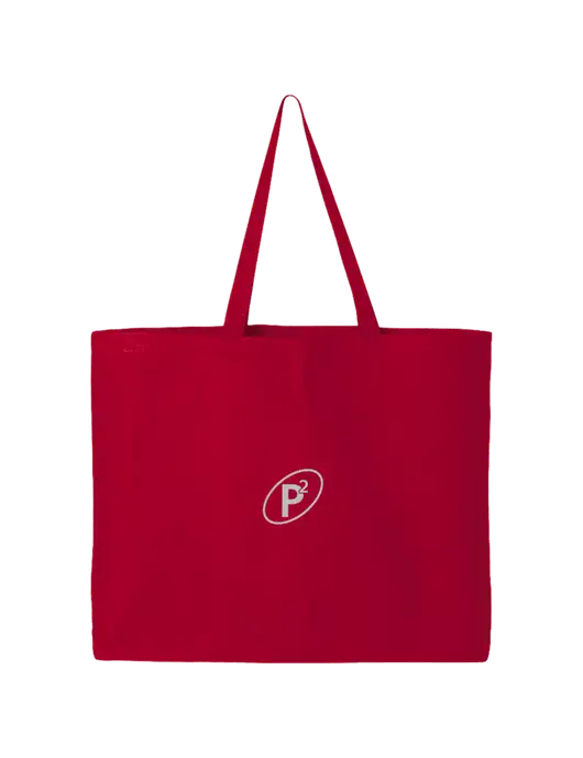 Sturdy Canvas Red Tote w/P2 Icon Logo