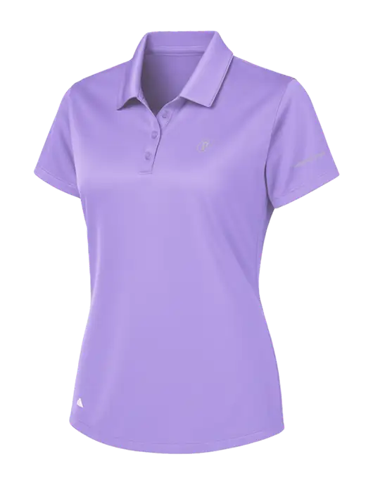 Adidas Light Purple Womens Basic Sport Polo w/P2 Icon Logo, Patterson Pope Wordmark Logo
