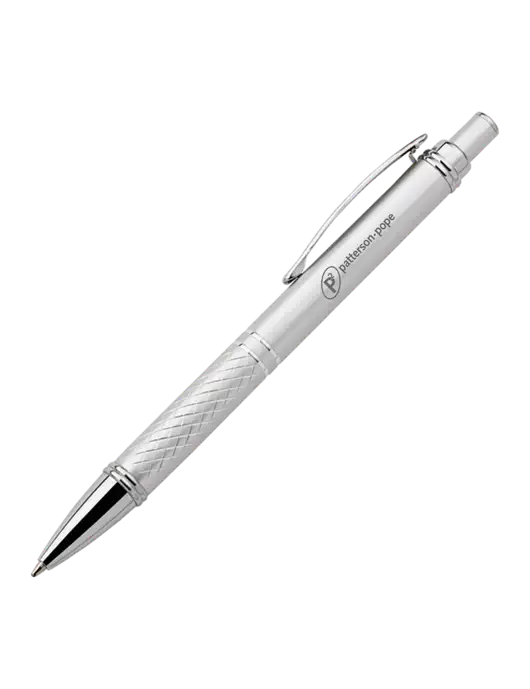Silver Stellar Scribe Pen - Black Ink w/P2 Logo