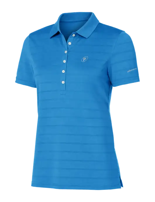 Callaway Womens Royal Blue Ventilated Polo w/P2 Icon Logo, Patterson Pope Wordmark Logo