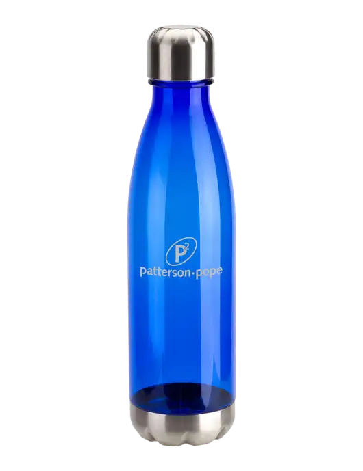 Bayside Tritan Blue 25 oz Bottle with Stainless Base and Cap w/P2 Logo