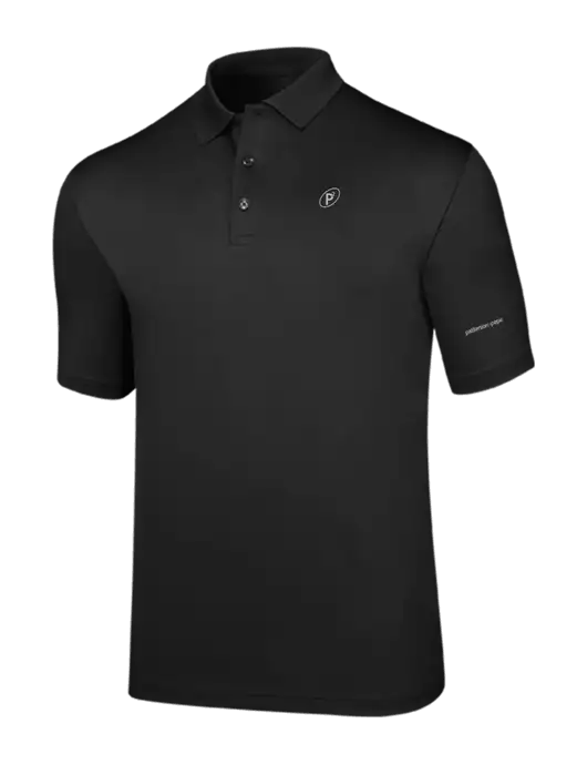 Callaway Opti-Dri Black Chev Polo w/P2 Icon Logo, Patterson Pope Wordmark Logo