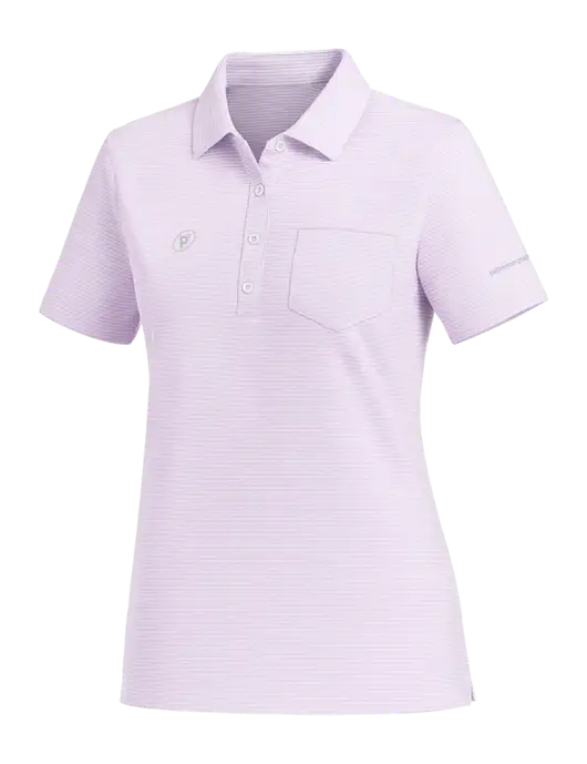 Vineyard Vines Womens Lavander Fanshell Polo  w/P2 Icon Logo, Patterson Pope Wordmark Logo