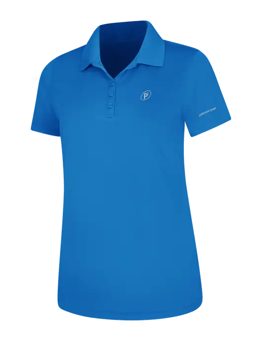 Light Royal Blue Womens Dry Zone UV Mesh Polo w/P2 Icon Logo, Patterson Pope Wordmark Logo