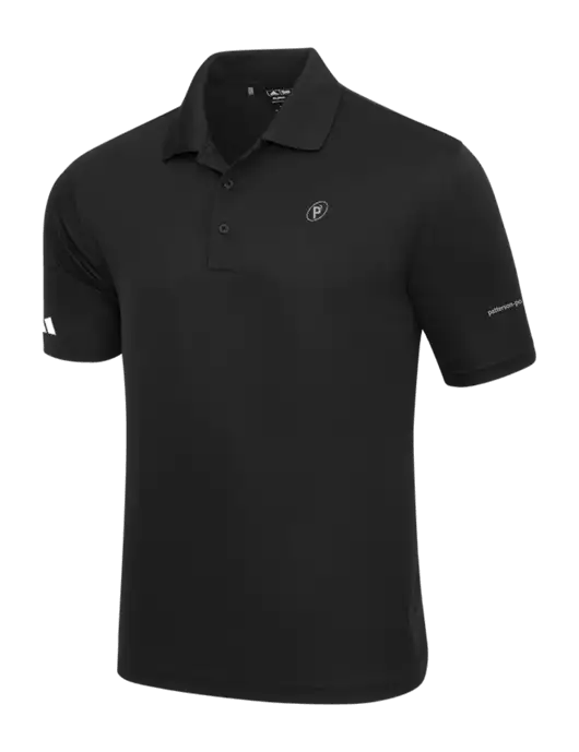 Adidas Black Basic Sport Polo w/P2 Icon Logo, Patterson Pope Wordmark Logo