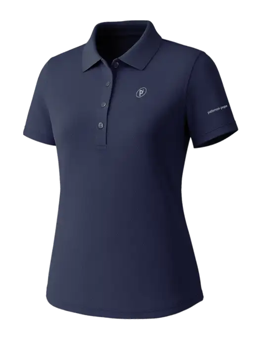Callaway Womens Core Navy Performance Polo w/P2 Icon Logo, Patterson Pope Wordmark Logo