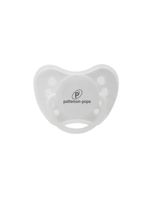 Silicone White Pacifier with Clear Cover w/P2 Logo