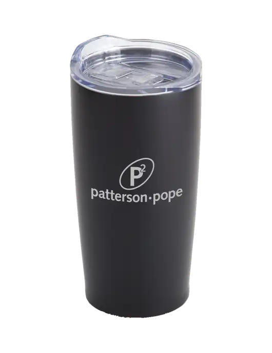 Society Black 20 oz Insulated Tumbler w/P2 Logo