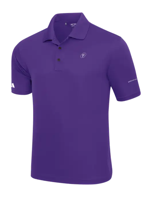 Adidas Purple Basic Sport Polo w/P2 Icon Logo, Patterson Pope Wordmark Logo