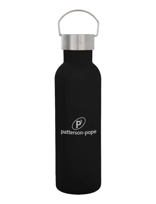 28 oz Black Bubbli Stainless Steel Bottle w/P2 Logo