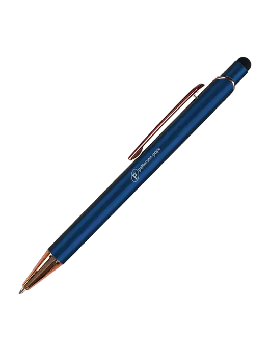 Waterlily Navy Stylus Blue Ink Pen w/P2 Logo