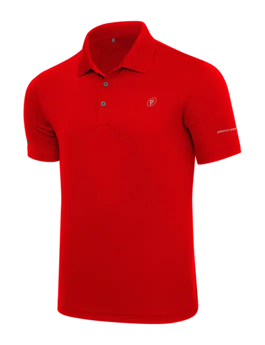 Adidas Red Performance Polo w/P2 Icon Logo, Patterson Pope Wordmark Logo