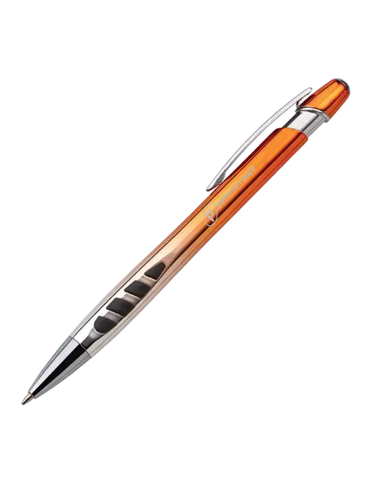 Zenith Burnt Orange Ballpoint Pen - Blue ink w/P2 Logo