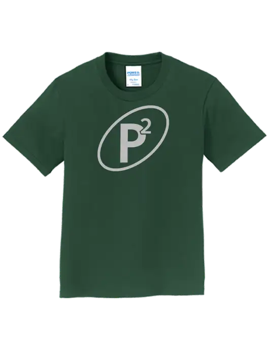 Youth Ring Spun Forest Green 4.5 oz T-Shirt w/P2 Icon Logo