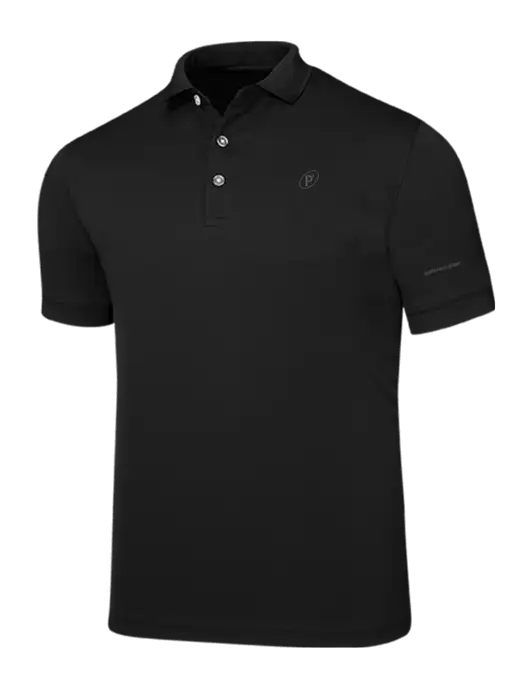Callaway Ottoman Black Polo w/P2 Icon Logo, Patterson Pope Wordmark Logo