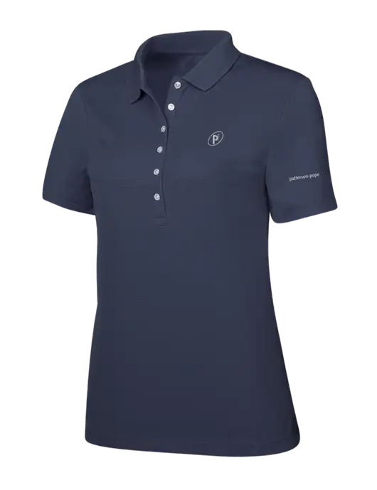 Callaway Womens Ottoman Navy Polo w/P2 Icon Logo, Patterson Pope Wordmark Logo