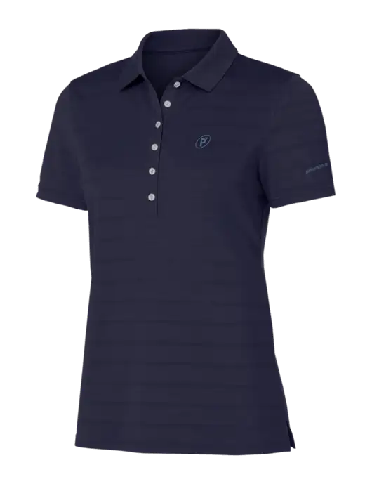 Callaway Womens Navy Ventilated Polo w/P2 Icon Logo, Patterson Pope Wordmark Logo