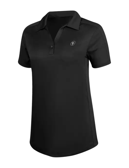 Womens Black Diamond Jacquard Polo w/P2 Icon Logo, Patterson Pope Wordmark Logo