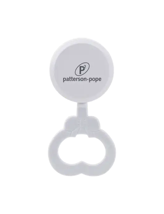 White Baby Rattle w/P2 Logo