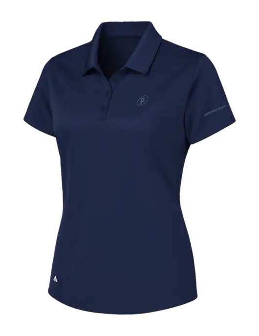 Adidas Navy Womens Basic Sport Polo w/P2 Icon Logo, Patterson Pope Wordmark Logo