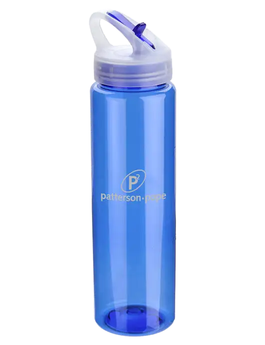 Buddy Blue 32 oz PET Bottle with Flip Lid w/P2 Logo
