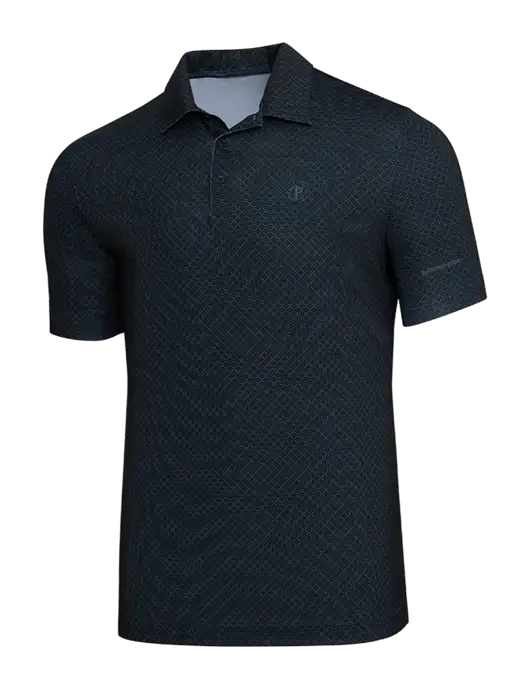 Adidas Black Diamond Dot Print Polo w/P2 Icon Logo, Patterson Pope Wordmark Logo