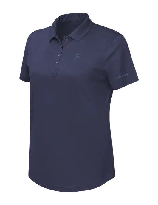 Callaway Womens Birdseye Navy Polo w/P2 Icon Logo, Patterson Pope Wordmark Logo