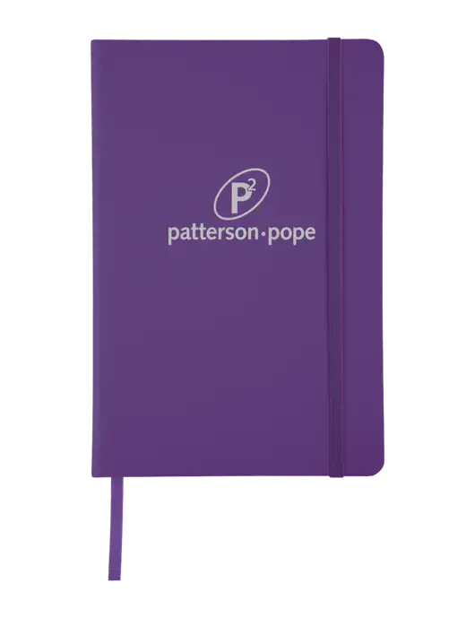 Purple Comfort Touch Bound Journal 5 ¾" W x 8 ½” H w/P2 Logo
