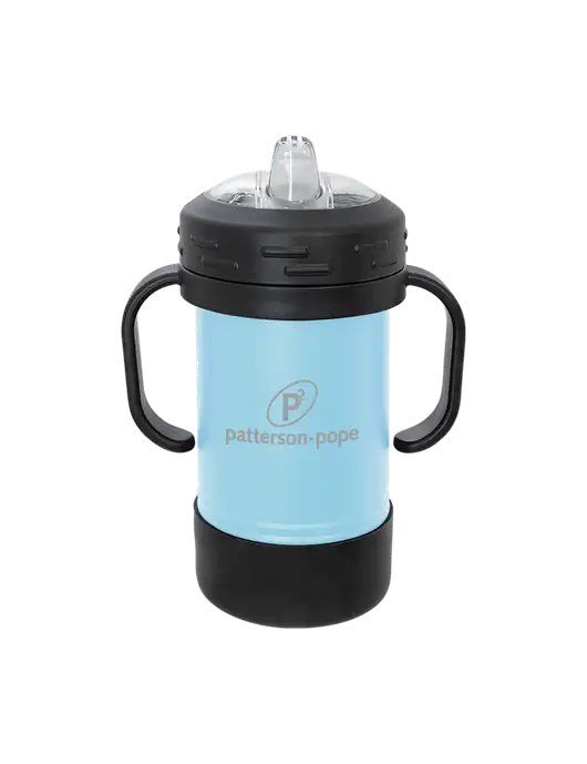 Polar Camel 10 oz Powder Coated Light Blue Sippy Cup w/P2 Logo