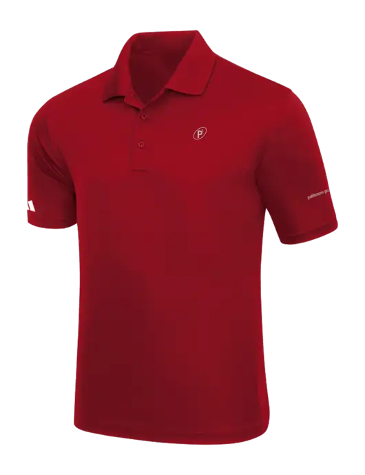 Adidas Red Basic Sport Polo w/P2 Icon Logo, Patterson Pope Wordmark Logo