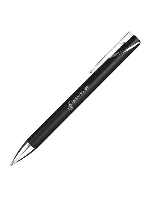 Black/Chrome HyperNova Ballpoint Pen - Black Ink w/P2 Logo