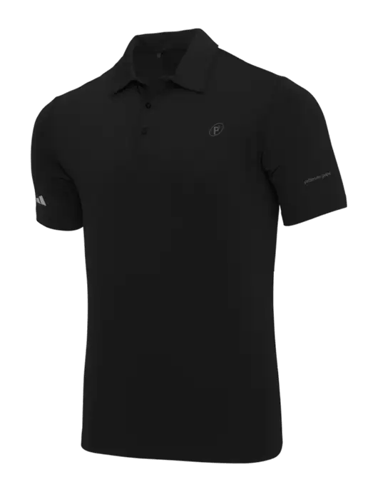 Adidas Black Ultimate Solid Polo w/P2 Icon Logo, Patterson Pope Wordmark Logo