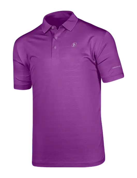 Callaway Vibrant Purple Ventilated Polo w/P2 Icon Logo, Patterson Pope Wordmark Logo