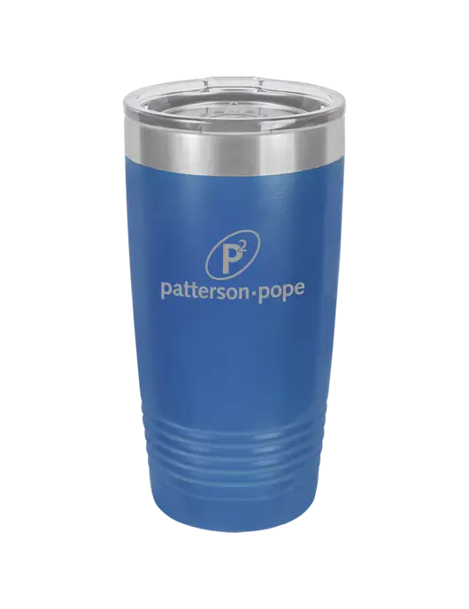 Polar Camel 20 oz Powder Coated Royal Vacuum Insulated Tumbler w/P2 Logo