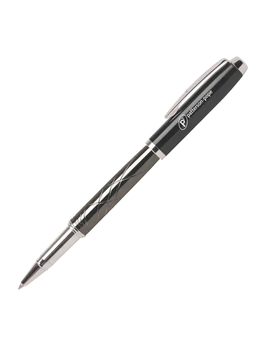 Modernist Black Rollerball Pen - Black Ink w/P2 Logo