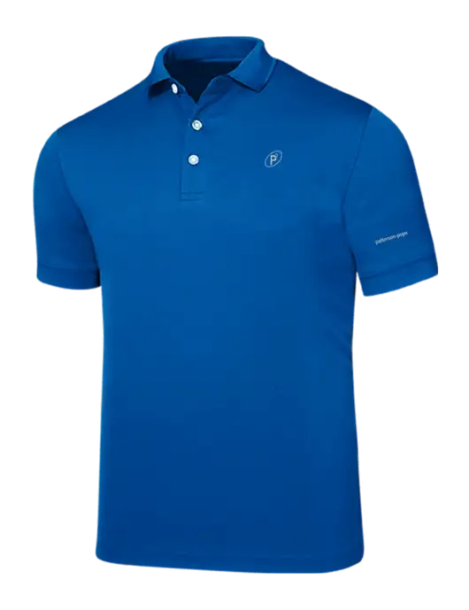 Callaway Ottoman Royal Blue Polo w/P2 Icon Logo, Patterson Pope Wordmark Logo