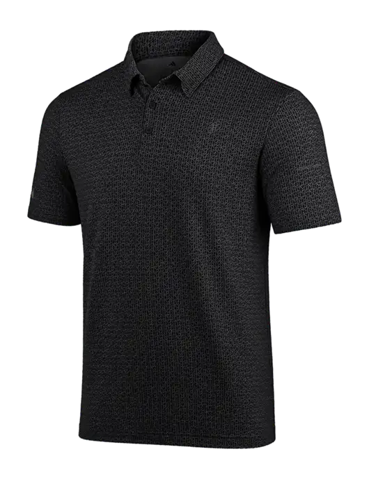 Adidas Black Printed Blend Polo w/P2 Icon Logo, Patterson Pope Wordmark Logo