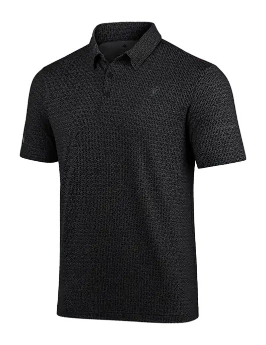 Adidas Black Printed Blend Polo w/P2 Icon Logo, Patterson Pope Wordmark Logo