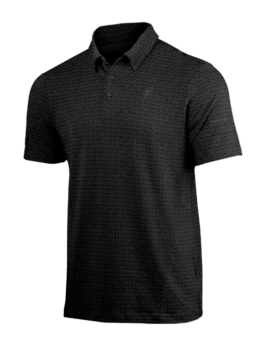 Adidas Black Printed Blend Polo w/P2 Icon Logo, Patterson Pope Wordmark Logo