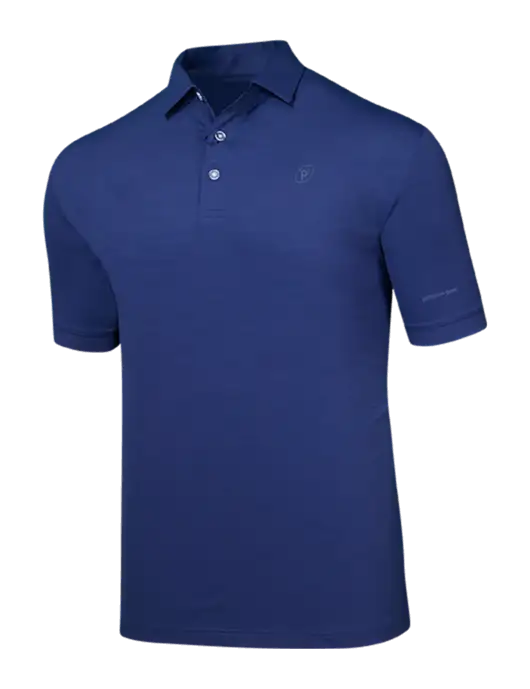 Callaway Navy Fashion Tonal Polo w/P2 Icon Logo, Patterson Pope Wordmark Logo