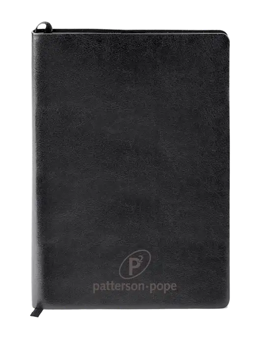 Fabrizio Black Soft Cover 5.75 x 8.125 Journal w/P2 Logo