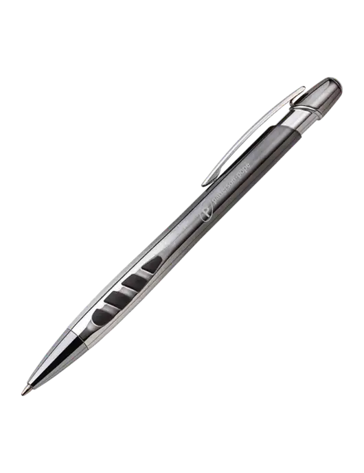 Zenith Gunmetal Ballpoint Pen - Blue ink w/P2 Logo