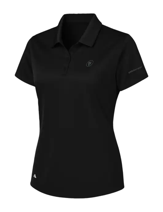 Adidas Black Womens Basic Sport Polo w/P2 Icon Logo, Patterson Pope Wordmark Logo