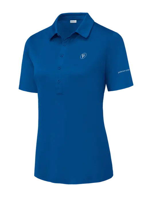 True Royal Womens Posi-UV Pro Polo w/P2 Icon Logo, Patterson Pope Wordmark Logo