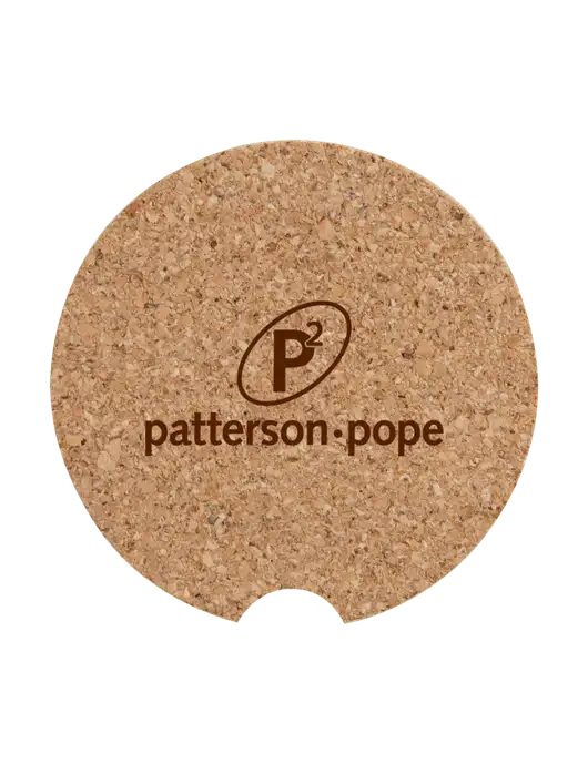 Cork Car Coaster, 2.5" w/P2 Logo