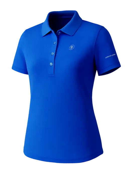 Callaway Womens Core Royal Performance Polo w/P2 Icon Logo, Patterson Pope Wordmark Logo
