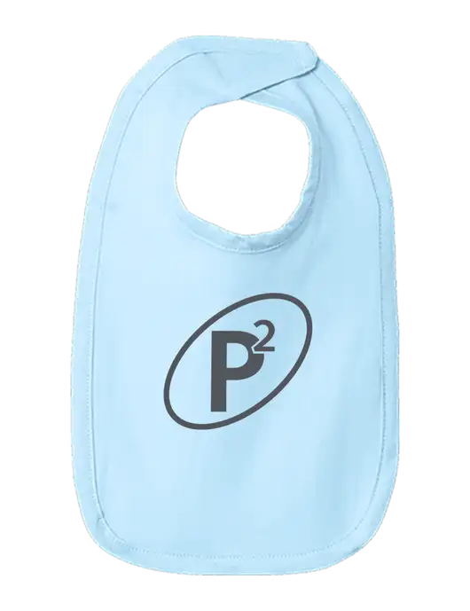 Rabbit Skins Light Blue Infant Premium Jersey Bib w/P2 Icon Logo